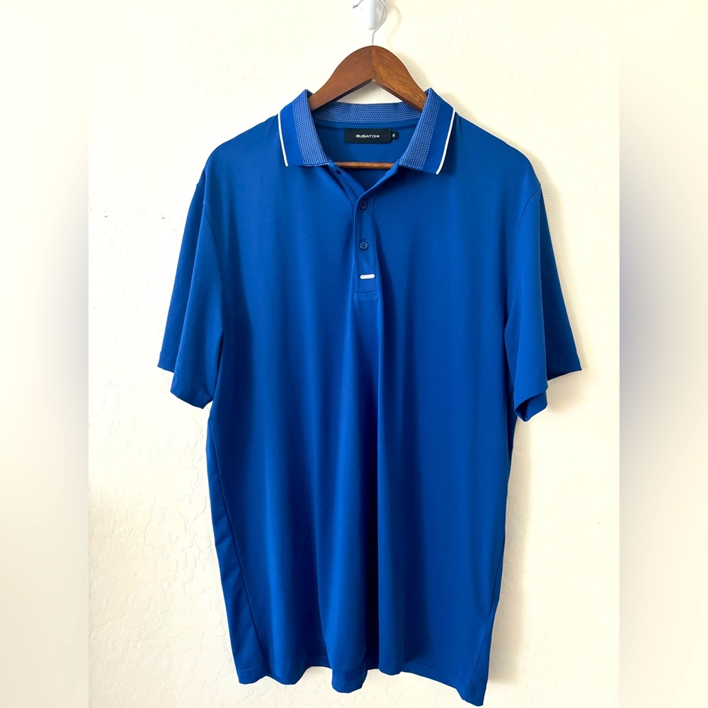 Bugatchi Blue Polo Shirt Classic Design - Picture 2 of 6